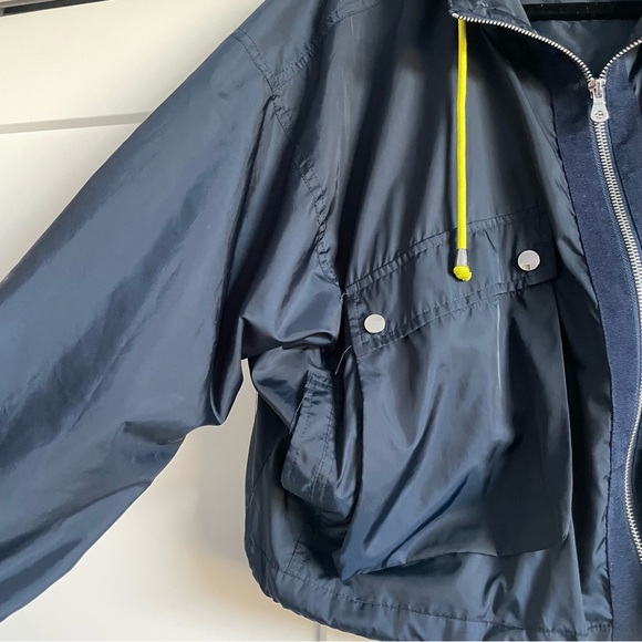 Zara navy blue cropped windbreaker jacket - Picture 3 of 7